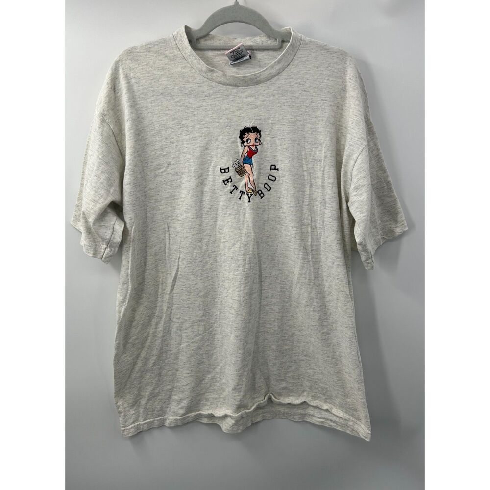 Vintage Betty Boop Too Cute 90s Tshirt Men Large Made In USA XL Embroidered